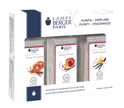 Triopack Warm - Orange Cinnamon, Vanilla Gourmet, New Orleans - Lampe Berger Fragrance Oil 3x180ml