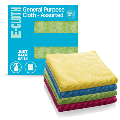 General Purpose Cloths - Assorted Colors - 4 pack