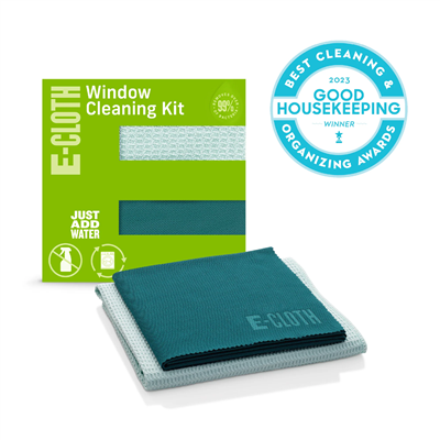 Window Cleaning Kit - Green - 2 Cloths