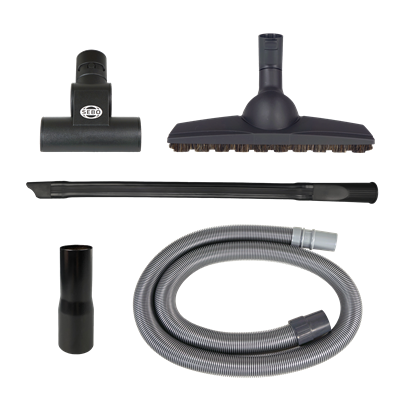 Sebo Canister Value Pack with 9 '2" stretch hose, hand turbo, T&C parquet, 24" crevice tool, and adapter