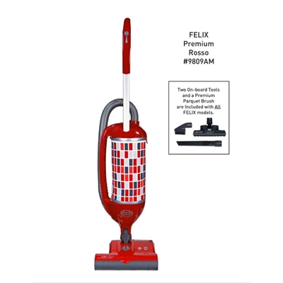 Sebo Felix Premium with parquet brush in rosso red